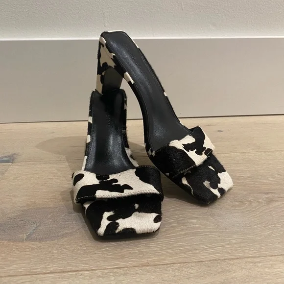 Song of Style Shoes Revolve Song Of Style Arrow Heel Cow Print